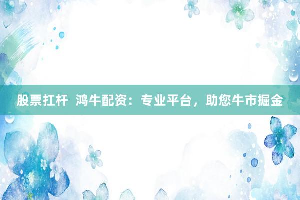 股票扛杆  鸿牛配资：专业平台，助您牛市掘金