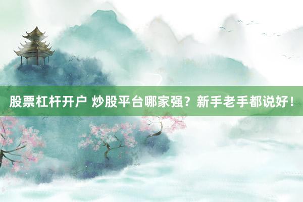 股票杠杆开户 炒股平台哪家强？新手老手都说好！