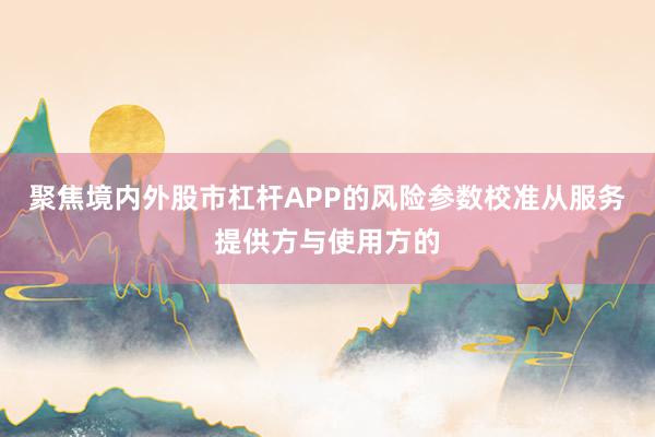聚焦境内外股市杠杆APP的风险参数校准从服务提供方与使用方的